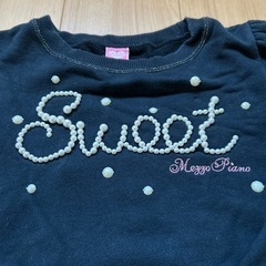 メゾピアノ 150 黒　トレーナーの画像