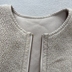 ムートン調　リバーシブルボアコートの画像