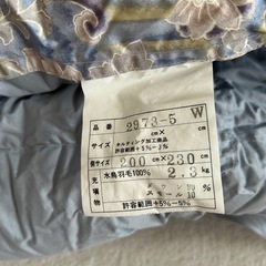 羽毛掛け布団(セミダブル)
の画像