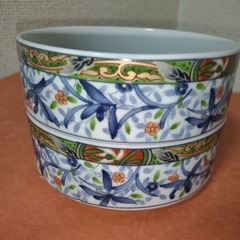 未使用　有田焼　錦絵工房まるき　2段重小鉢　11.5㎝　高さ7.8㎝の画像