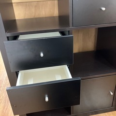 シェルフユニット キズ有 ダークブラウンの画像