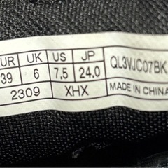 ルコック スニーカー 24cm ブラック 軽量 ローカット レディースの画像