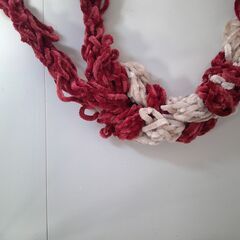 【ハンドメイド】クリスマス柄マフラーの画像