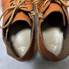 日本製 Marmelo 本革レザーシューズ 23.5cm ジッパー付の画像
