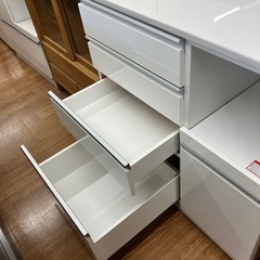 キッチンカウンター ニトリ キズ有 ホワイトの画像
