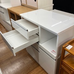 キッチンカウンター ニトリ キズ有 ホワイトの画像