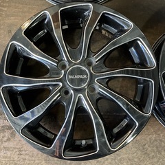 アルミホイール15インチ4.5J  4本／100-4H +48／BS BALMINUM A5004の画像