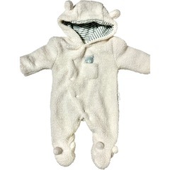 くま耳が可愛いフード付きアウター ジャンプスーツ50~60の画像