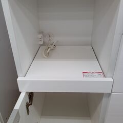 ★リユースのサカイ水戸店★  レンジボード ホワイト H201×D42.5×W100 クリーニング済み MT6418の画像