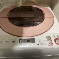 SHARP8kg ES-GV80R実働洗濯機の画像
