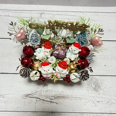 ハンドメイドフラワー★クリスマスアレンジメントNo.75の画像