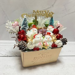 ハンドメイドフラワー★クリスマスアレンジメントNo.75の画像