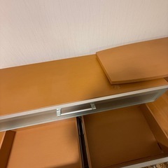 大型家具 拡張機能/収納付き テレビ台 木目調の画像