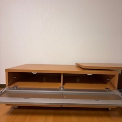 大型家具 拡張機能/収納付き テレビ台 木目調の画像