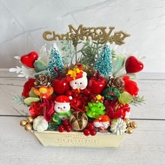 ハンドメイドフラワー★クリスマスアレンジメントNo.57の画像