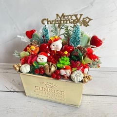 ハンドメイドフラワー★クリスマスアレンジメントNo.57の画像