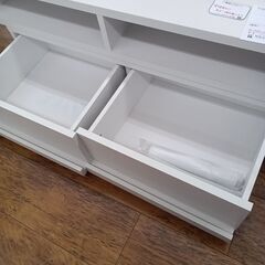 ★リユースのサカイ水戸店★  TV台 ホワイト H40×D40×W100～145 クリーニング済み MT6422の画像