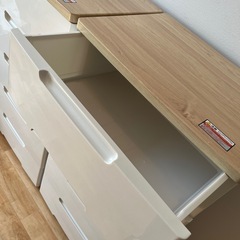 チェスト5段ウッドトップ2個の画像