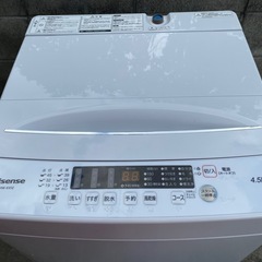 洗濯機　Hisense  4.5kg  HW-K45E  2024年製の画像