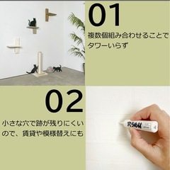 未使用未開封　壁に穴が空きにくいキャットウォーク　キャットステップの画像