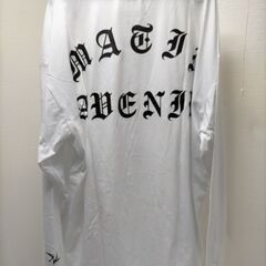 MATIN AVENIR ホワイトロンT 長袖 バックロゴ 朝倉未来 ブランド ストリート系 カジュアル シンプルデザイン　251127-6Tの画像