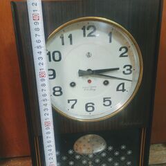 昭和レトロ　振り子掛時計 愛知時計電機 60日間連続運転（振り子故障ジャンク）の画像