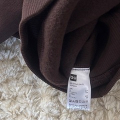 美品GUヘビーウェイトスウェットパーカー39 DARK BROWNパーカーLの画像