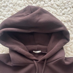 美品GUヘビーウェイトスウェットパーカー39 DARK BROWNパーカーLの画像