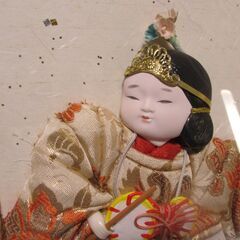 和人形 壁掛け 額飾り 2点セット 縁起物 招福 ペア飾り 日本人形 工芸品の画像