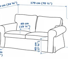 【清瀬市】IKEA人気ソファー15000円で譲ります！の画像