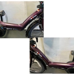 1年保証 送料無料　ヤマハ　パスキッス　20インチ　紫色　電動アシスト自転車　g1130の画像