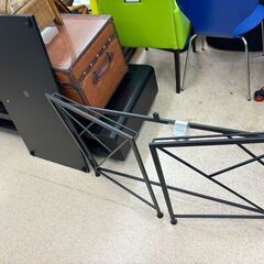 折りたたみデスク ブラック幅100cm×奥行50cm×高さ71cm   【ジャングルジャングル岩出店】【B303】和歌山 岩出市 紀の川市 海南市の画像