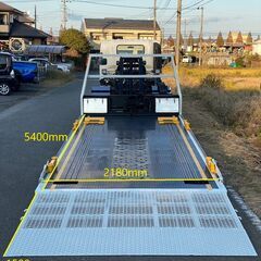 【K-0037】いすゞ　エルフ　NPR88YN　セルフローダー 　フルフラット　花見台　ウインチ付 H30　車検付　3150kg　メッキパーツ　茨城県の画像