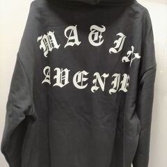  MATIN AVENIR パーカー XL 黒 ジップアップ 裏起毛 朝倉未来 ストリート系 バックプリント ロゴ入り　251127-7Aの画像