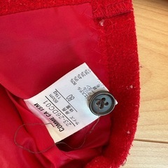 コムサイズム ダッフルコート 赤 アウター 80cmの画像