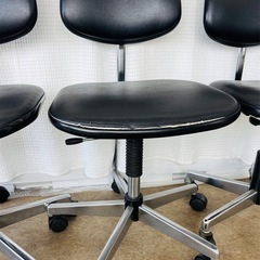 3脚セット 事務用 回転 椅子 キャスター付き KOKUYO コクヨ 高さ調節可能 オフィス チェア 事務用品 デスクチェア の画像