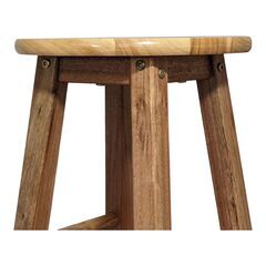 スツール　イス　木製　高さ約58cm　座面直径約29cmの画像