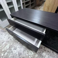 ニトリ テレビボード テレビ台 W120×D38×H40.5㎝ 引出し 収納 ダークブラウン 札幌 東区の画像