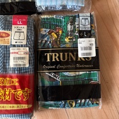 トランクス　6枚まとめて　下着　アンダーウェア　サイズL  LL 福岡　田川　筑豊　トランクス メンズ 6枚セット 綿100% Aセット 福袋 メンズ 下着 年間 プリント柄 パンツ 前開き おしゃれ コットン 涼しい 大きいサイズ 男性  全て未使用品です。の画像