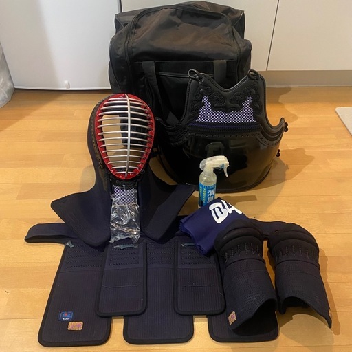 【未使用】剣道 防具一式セット（面・胴・垂・甲手・面タオル・消臭）/中学女子向け