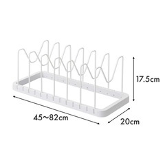 山崎実業(Yamazaki) シンク下 伸縮 鍋蓋 & フライパンスタンド の画像