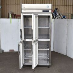 ≪yt1287ジ≫ 福島工業 業務用 縦型4ドア冷凍庫 左開き リユースストレージ仙台 60323-05の画像