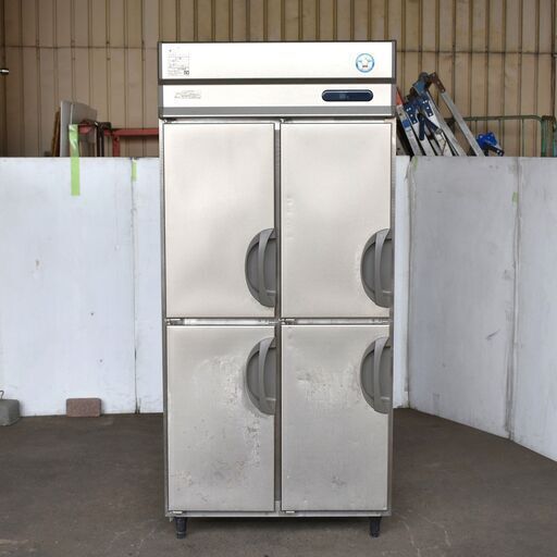 ≪yt1287ジ≫ 福島工業 業務用 縦型4ドア冷凍庫 左開き リユースストレージ仙台 60323-05