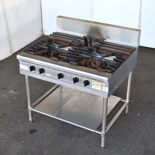 ≪yt1317ジ≫ 北沢産業 3口ガスコンロ 都市ガス用 リユースストレージ仙台 60407-10