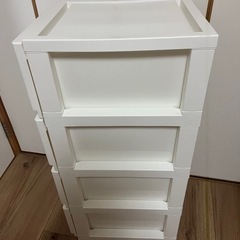 (取り引き中)🚚引越し準備中🌟収納家具　4段　白の画像