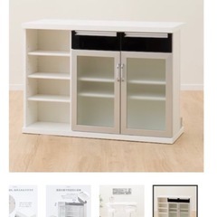 お値下け可能  バーカウンターテーブル(食器棚)＆チェア×2の画像