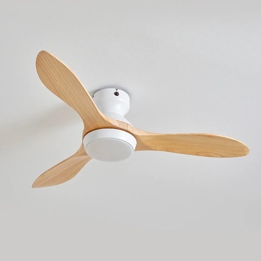 LOWYA シーリングファンライトLED対応 リモコン付き 天然木 モダン