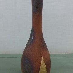 九谷焼 竹陸窯 北村隆 一輪挿し 高さ26㎝ 金彩 花瓶 花生け 花入れ 石川県 伝統工芸 陶芸 札幌 西野店の画像