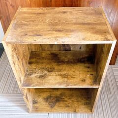 Ｍ648　カラーボックス ビンテージデザイン 2段 木製　の画像