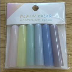 新品未開封 鉛筆キャップ 6袋セット クマ柄 パステルカラー CRUX まとめ売り 文房具の画像